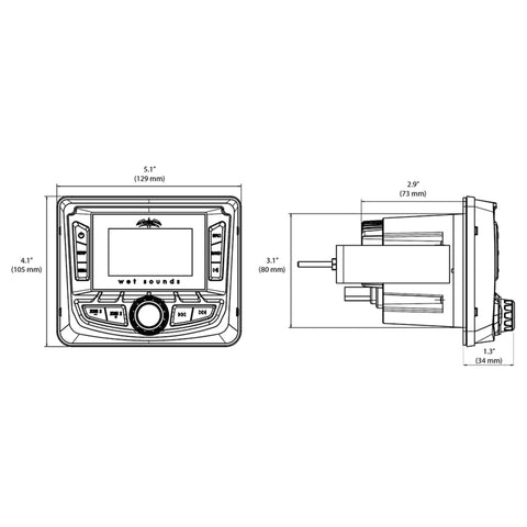 Wet Sounds WS-MC-2 Marine Media Center Source Unit