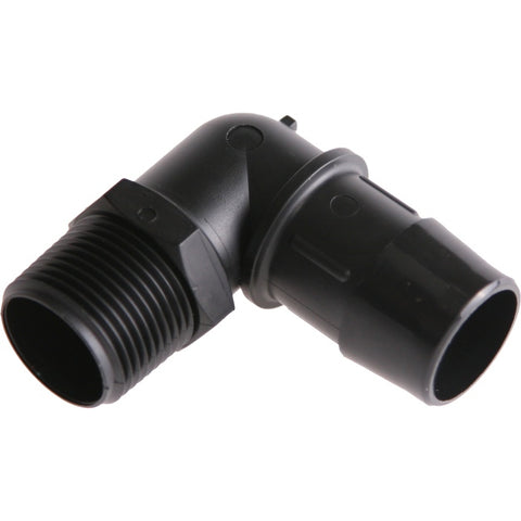 WakeMAKERS 3/4" Thread x 1" Hose Barb Elbow